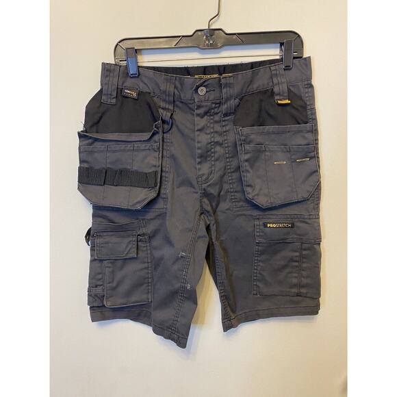 DeWalt Mens Work Shorts Tuff Rip Stop Grey Cheverly Cargo Shorts Size 30 - Picture 1 of 10